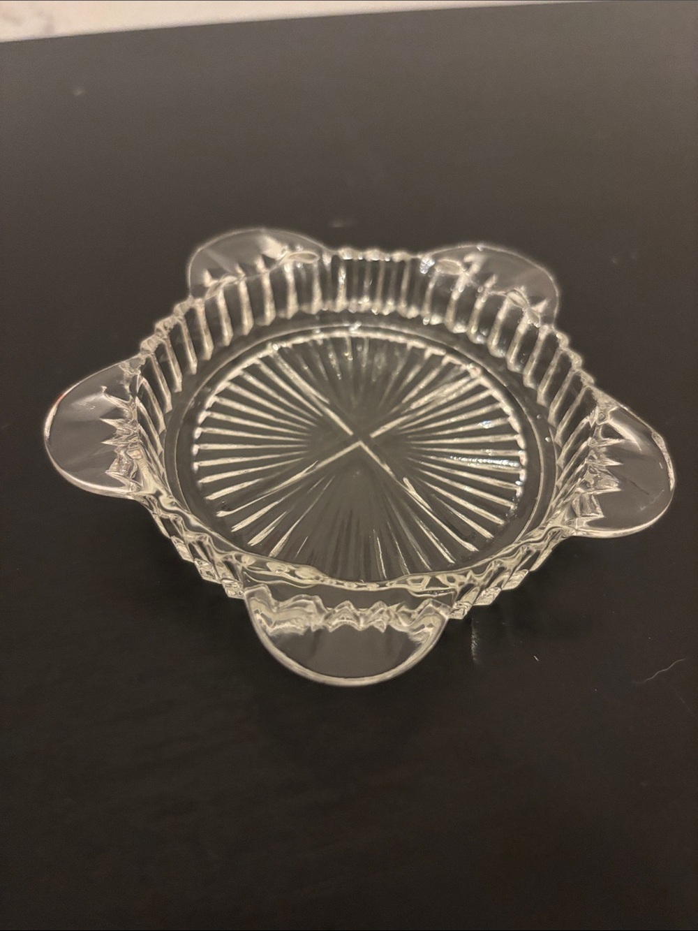 Vintage Clear Glass Ashtray